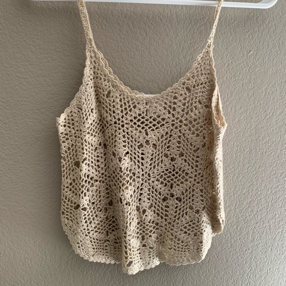 Boho Crochet Crop Tank Top - Picture 3 of 4